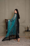 Queen Libas Black D1 Part Wear -Readymade Pakistani Suits UK