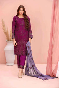 Queen Libas Party Wear QL 3002- Chiffon Pakistani Readymade Suit - MCW